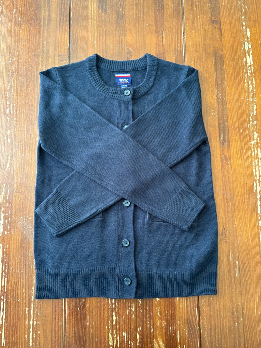 French Toast Girl’s Navy Button-Up Cardigan Sweater